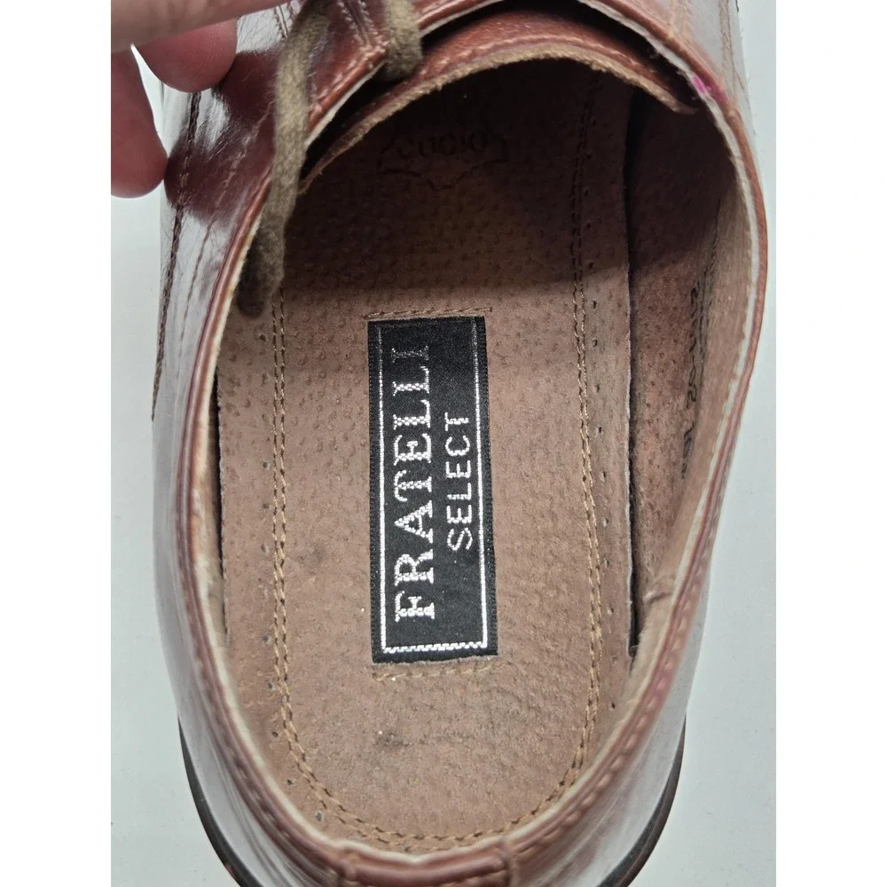 Fratelli Select Shoes Mens Size 10‎ Brown Leather Dress Oxford Square Toe